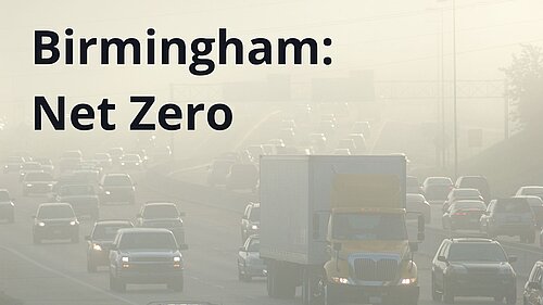 Smog filled road