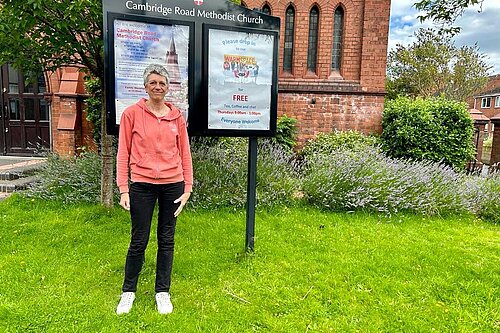 Cllr Knowles at Cambridge Road Methodist Church