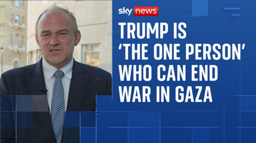 Image of Sir Ed Davey appearing on Sky News