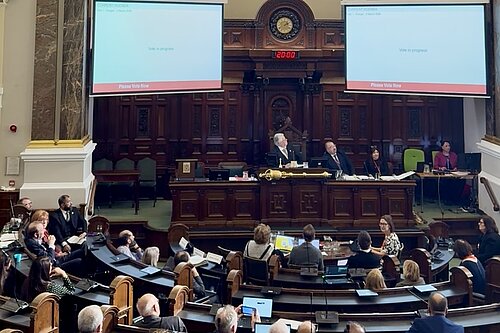 Voting during the Reconvened City Council Budget Meeting
