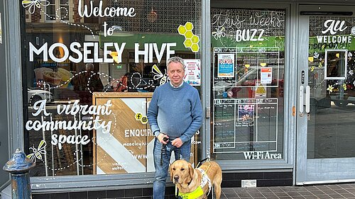 Mosely By-Election Candidate Philip Mills with his dog Mason